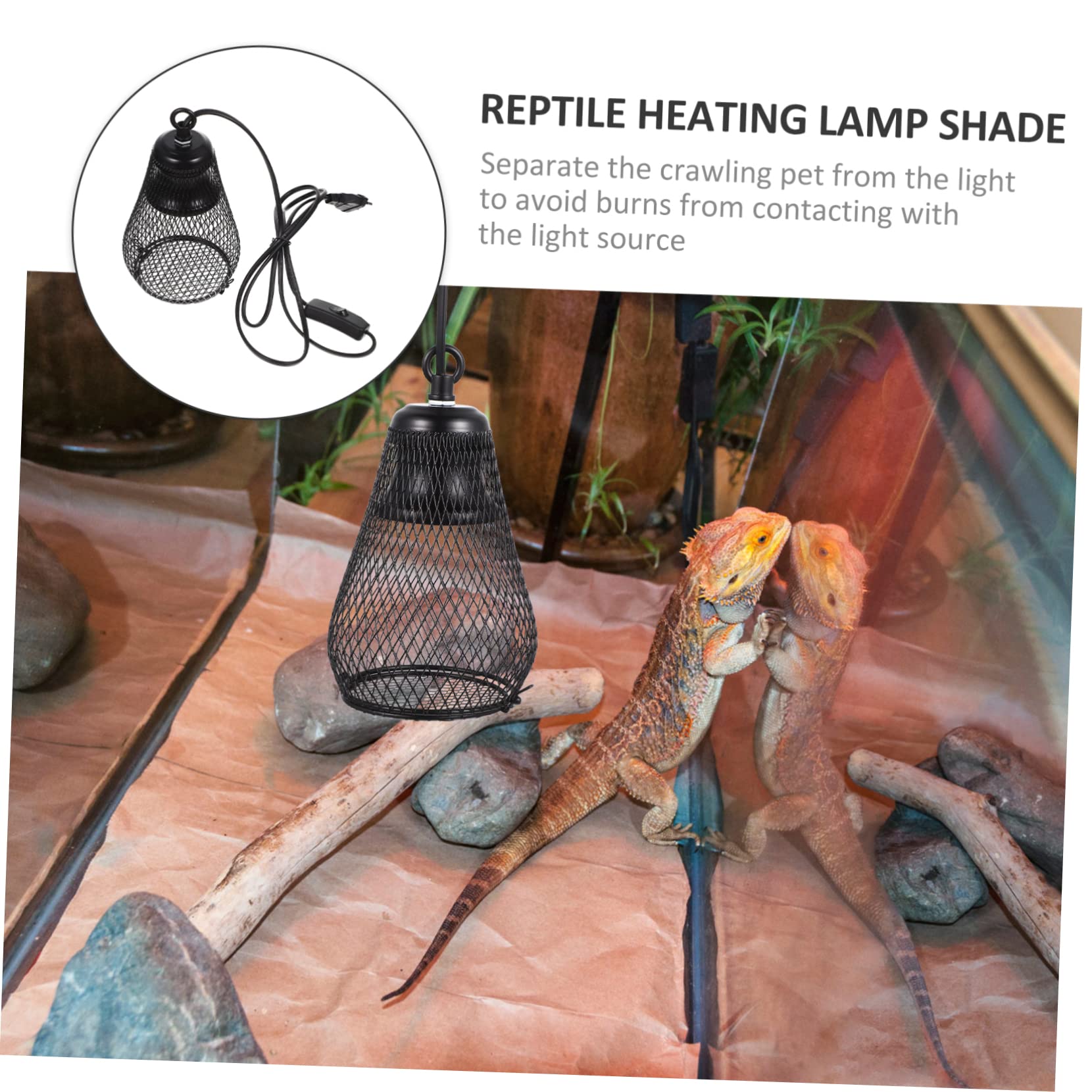 COLLBATH Couverture De Lampes Chauffantes pour Reptiles Antibrûlure Compatible avec Tortues Lézards Hamsters Accessoire pour Terrarium