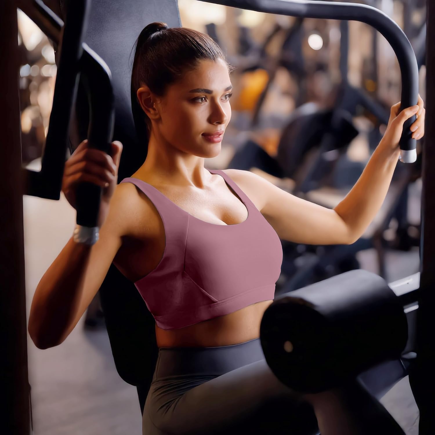 Adjustable Sports Bras for Women High Impact Sports Bras Padded Racerback High Support Bras Workout Bra Yoga Bra