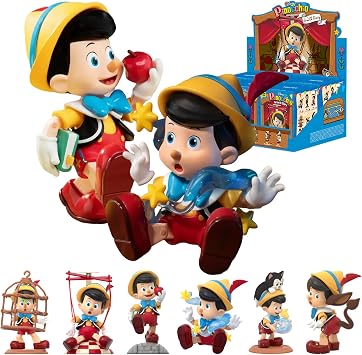 TOP TOY Disney "Pinocchio Growth Journal" Series 6 Pieces Gacha Blind Box Figure, Plastic Model