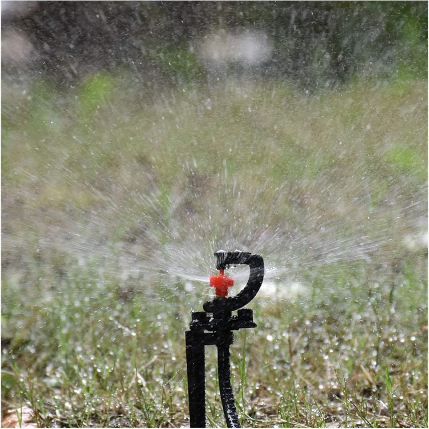 Hose Connector Greenhouse Rotating Suspension Nozzle 360 Degree G Type Refraction Nozzle Refraction Water Saving Atomizing Nozzle 100 (Color : Black)