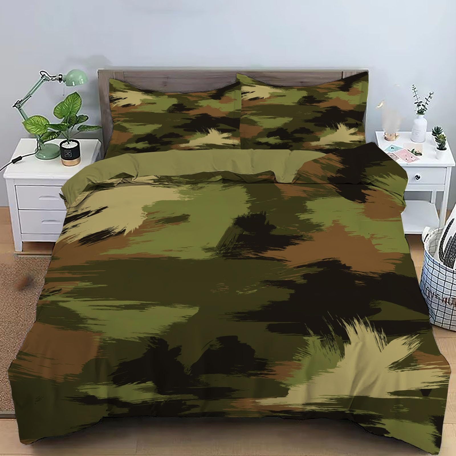 Housse de couette camouflage 200x200cm pour en finir avec la literie trop classique