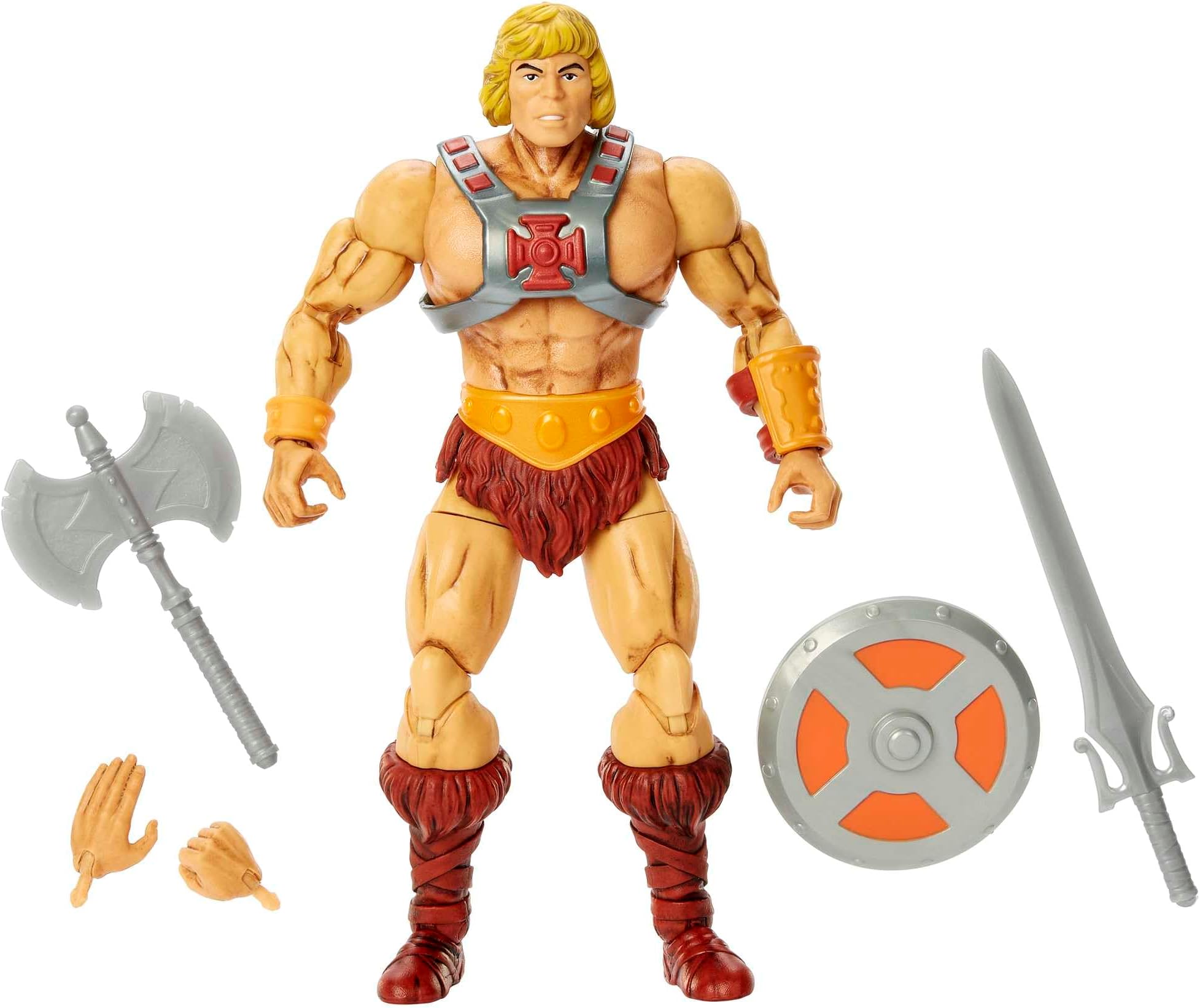 Masters of the Universe Masterverse 40th Anniversary Figure He-Man Action Figure with Accessories, 7-inch MOTU Collectible Gift