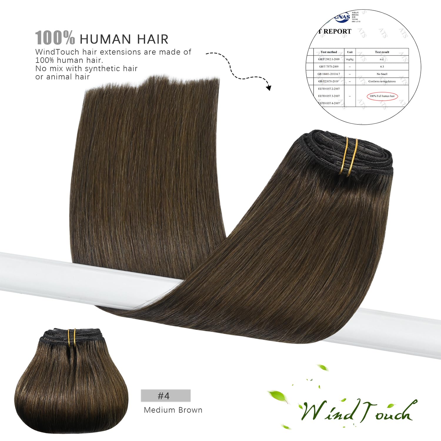 Amazon.com : WindTouch Clip in Hair Extensions Real Human 