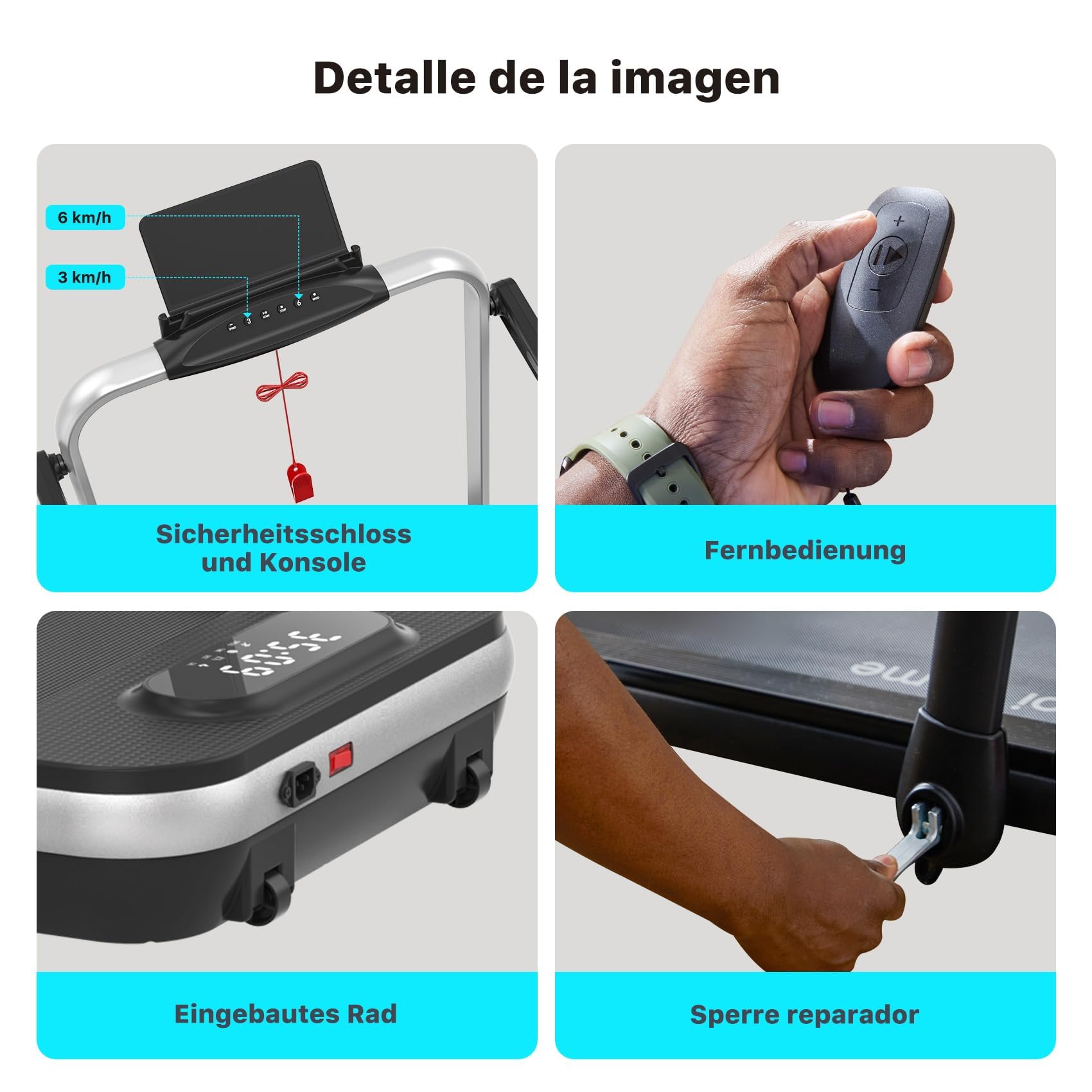 Mobvoi Home Treadmill SE Smart AI con TicSports App Cinta De Correr Plegable 3 En 1 2.5 HP Compact Portable Under Desk con Control Remoto Pantalla LED para El Hogar Y La Oficina 120KG 12 KM/H