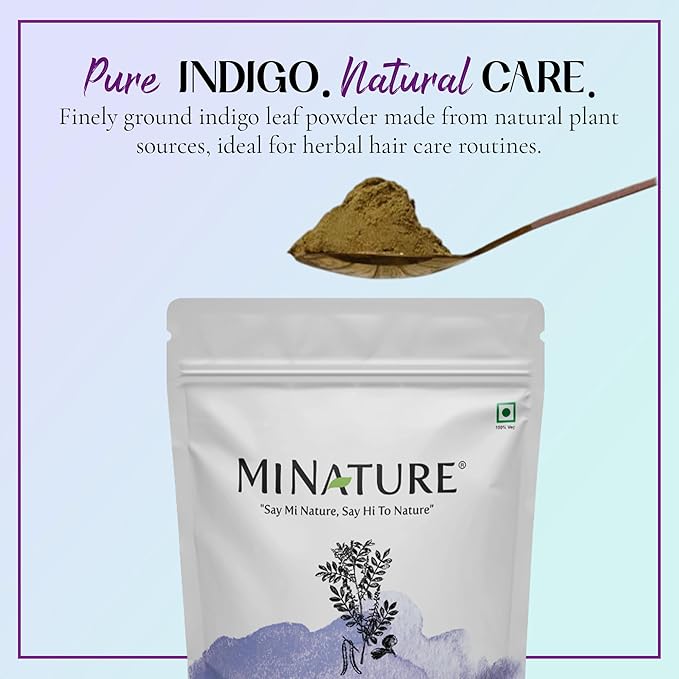 Mi Nature Polvo de Hojas de Indigo 227g (8oz) Tinte Natural para Cabello Oscuro miniatura 2