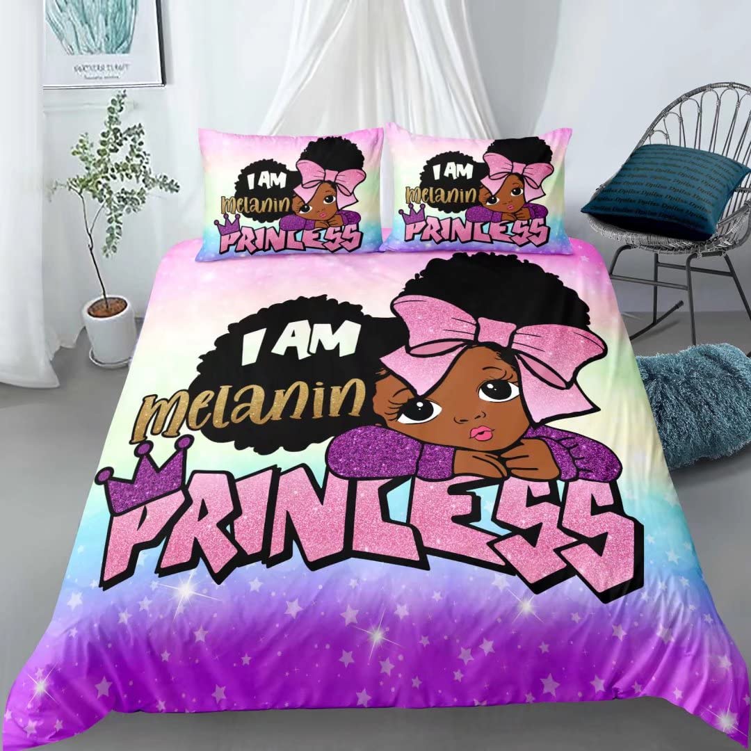 African American Black Girl Duvet Cover 