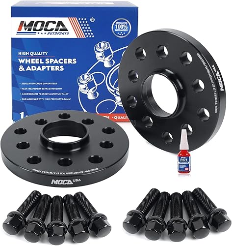 Miniatura 10 de MOCA - 2 espaciadores de rueda de 0591in de 5 x 100 a 0197 x 4409in patrón de pernos de 2248in orificio de cubo M14 x 15 apto para 1995-2022 para