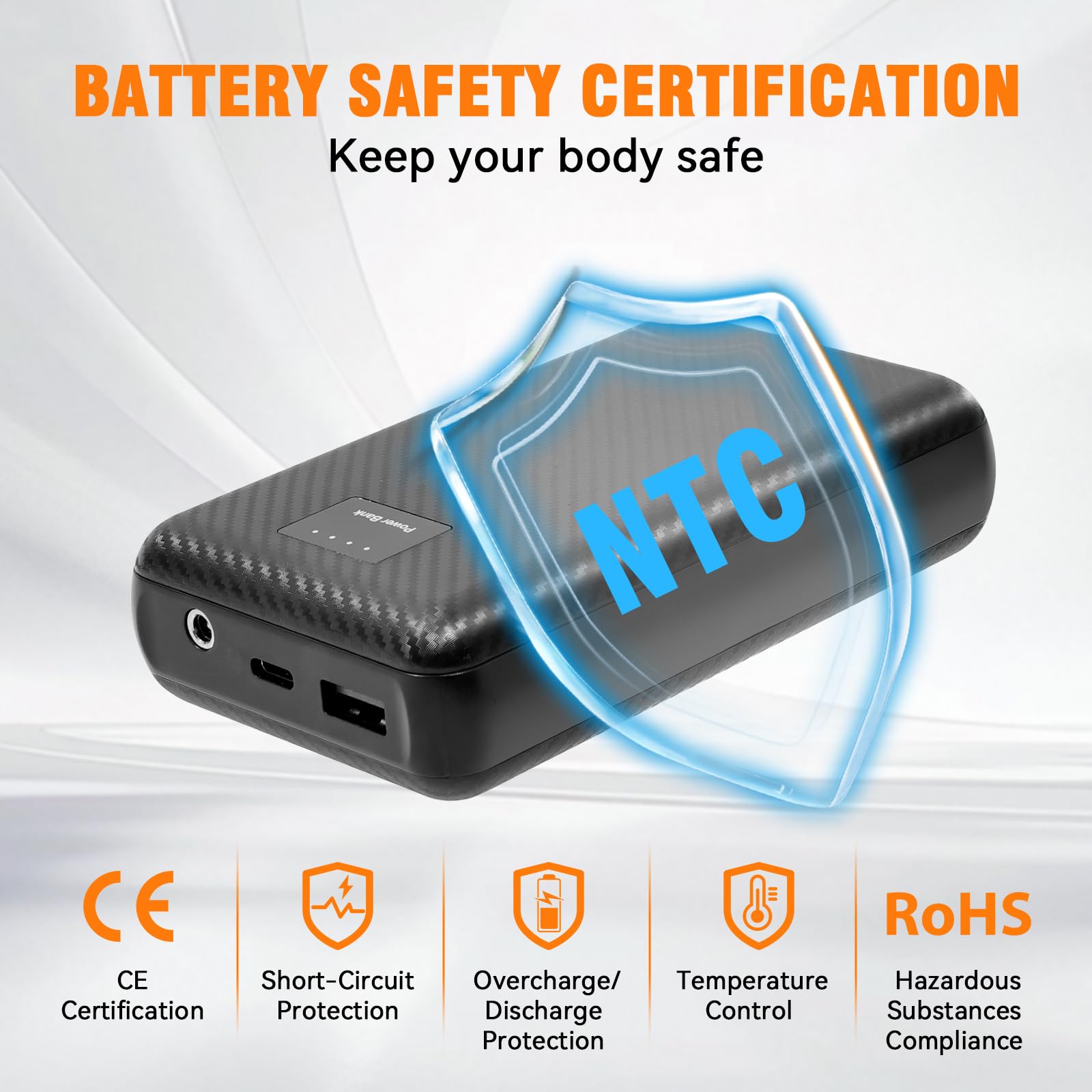 Tiazhan Chaleco Calefactable, con Batería(16000 Mah)/3 Temperaturas Ajustables, Ligero, Inteligente y Recargable, Chalecos Calefactables, para Hombres y Mujeres, Esquí Al Aire Libre, Camping
