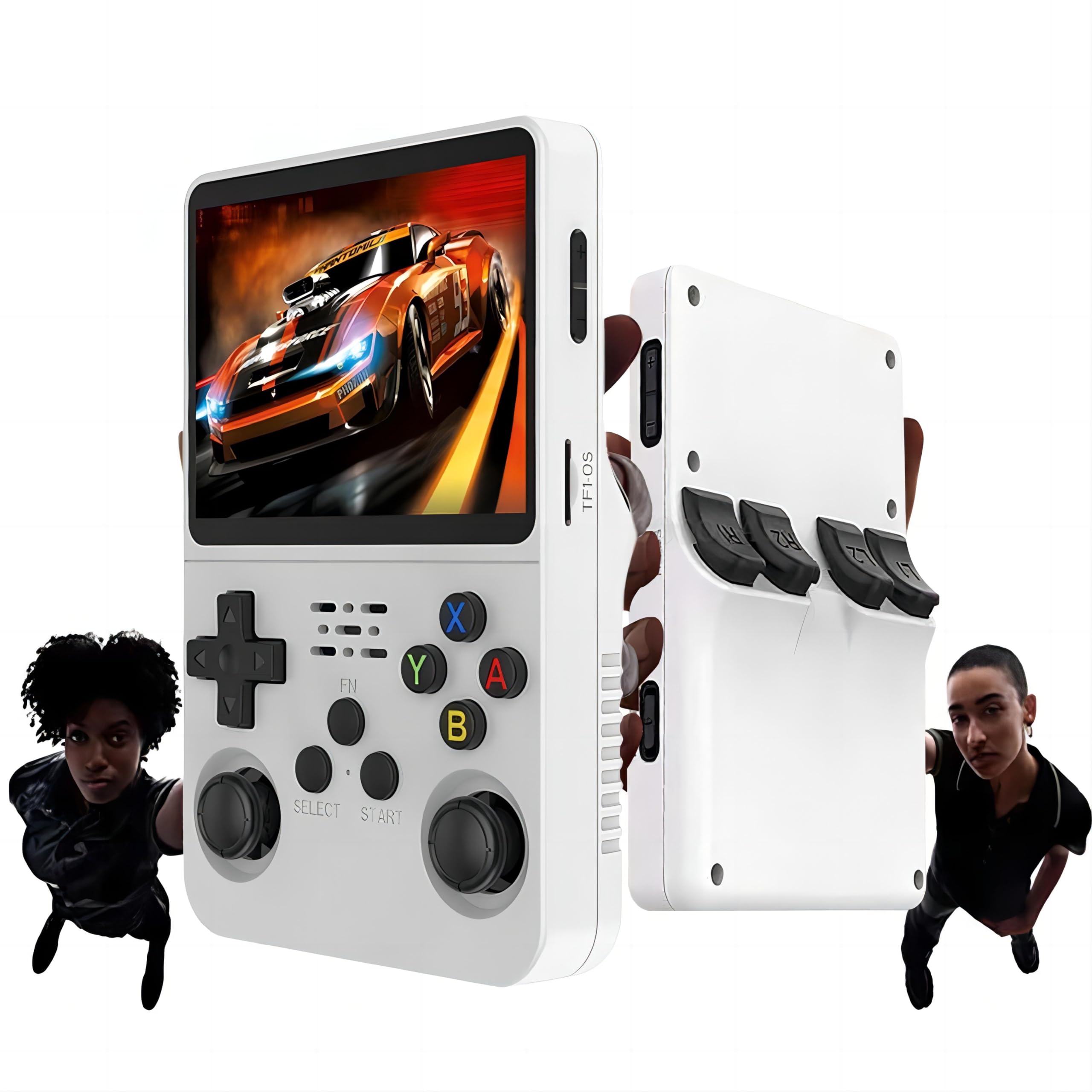 r36s video game portatil console portatil Cartão TF de 128GB