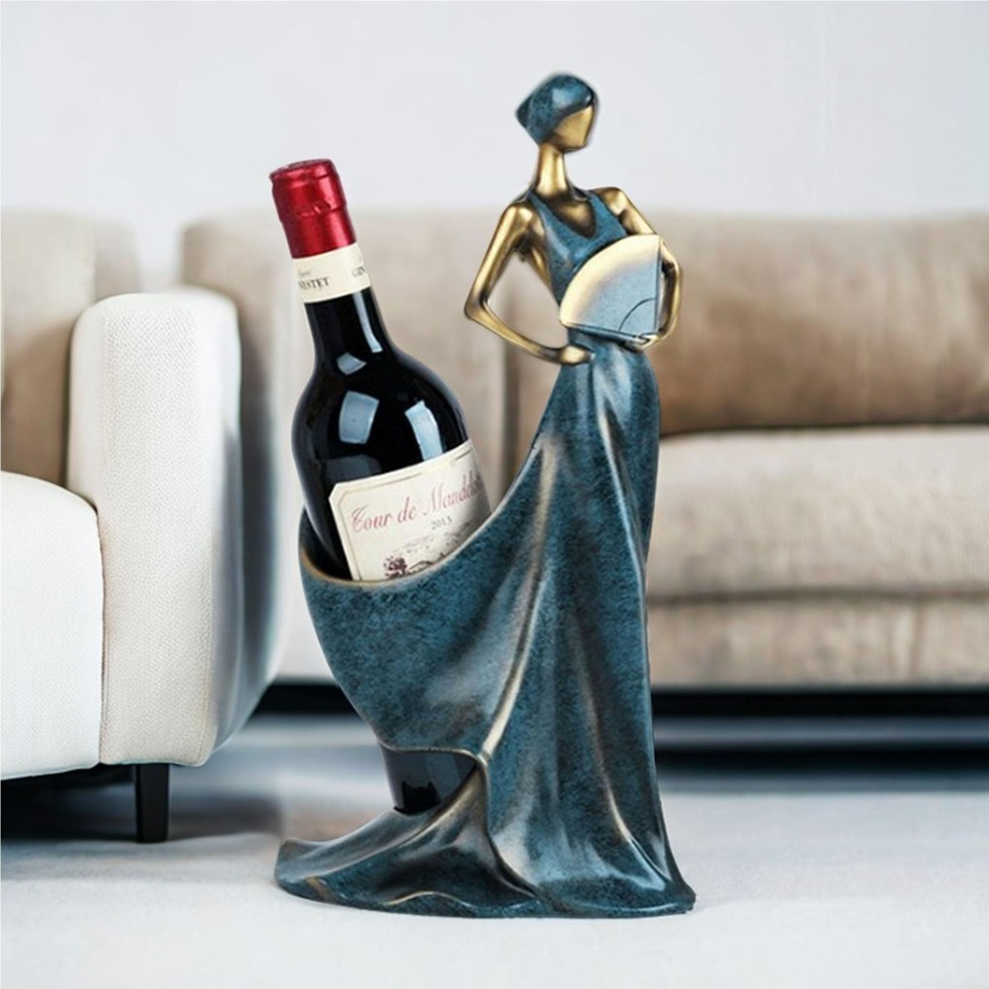 Casiers à Vin Porte Bouteille Porte Comptoir et Support Table à Manger Ornements de Pièce Maîtresse, Casier à Vin Range, Stockage Armoire Décoration Intérieure Cadeaux pour Les Amis Noël