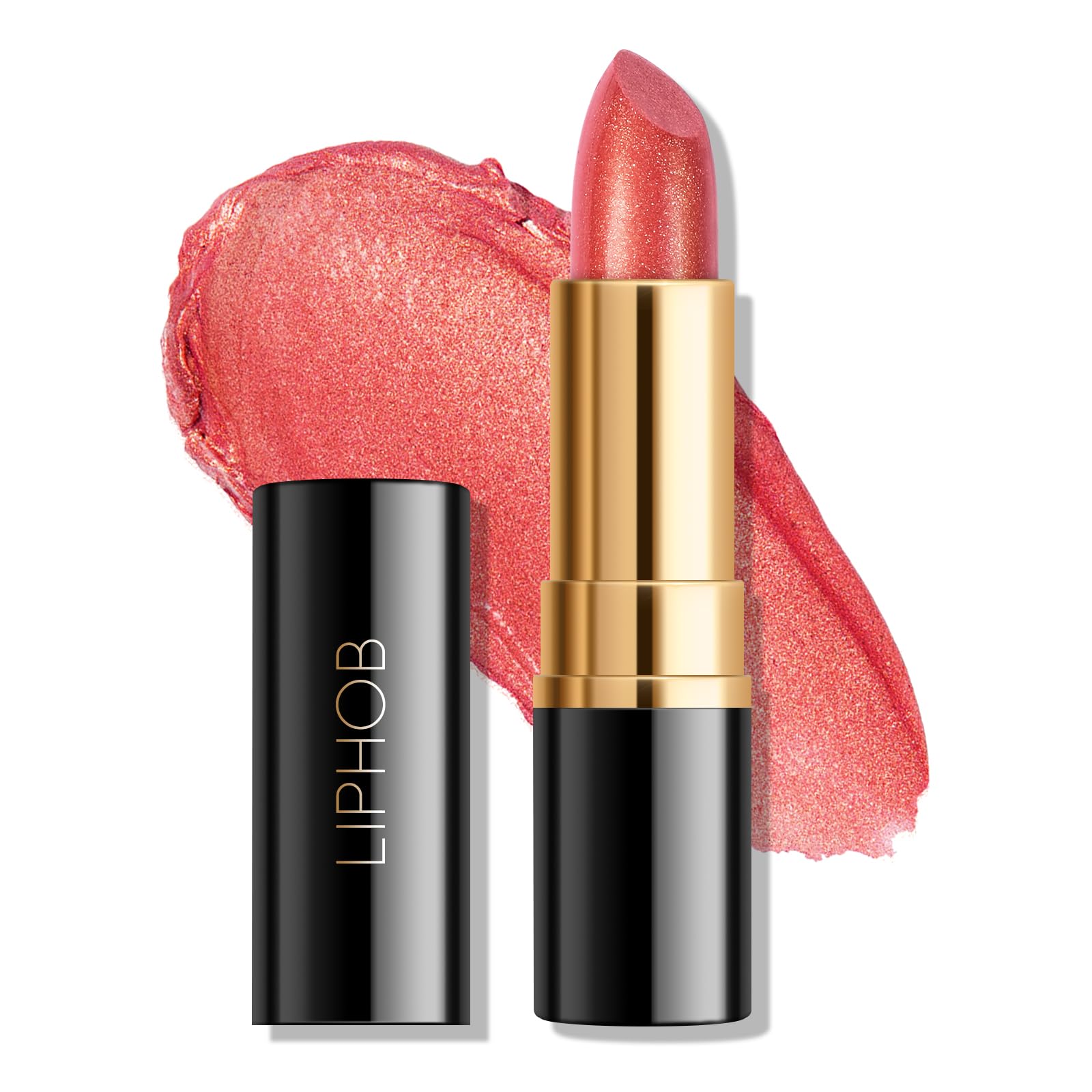 Amazon.com : KYDA Red Shimmer Lipstick, Metallic Pearl Lipstick