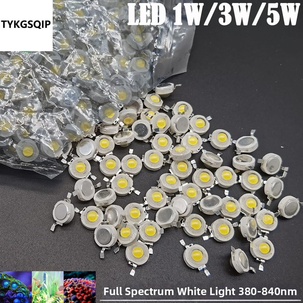 Chip LED ad alta potenza,per palco LED,luci, lampade fai-da-te,componenti degli emettitori di luce SMD Cob a intensità brillante Diodo (1W-100pcs/rosa)