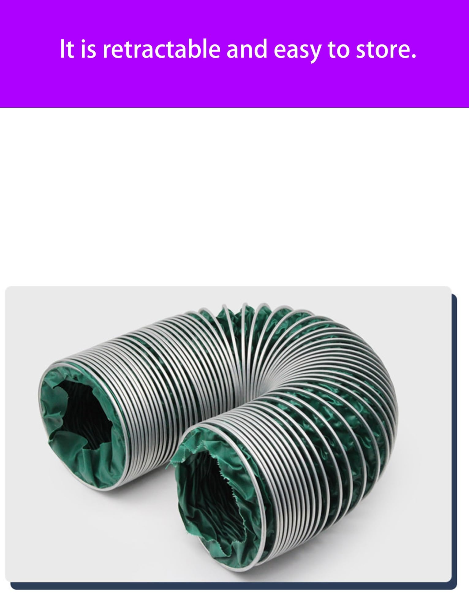 Condotto flessibile isolato resistente, ignifugo e resistente al calore, per spazi ristretti, HVAC, riscaldatore da garage, ventola di scarico
