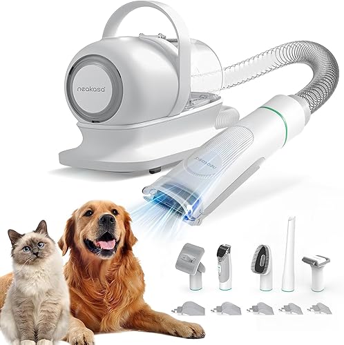 neabot P1 Pro - Kit de aseo para mascotas y succión al vacío 99 pelo de mascotas cortapelos profesionales con 5 herramientas de aseo probadas para
