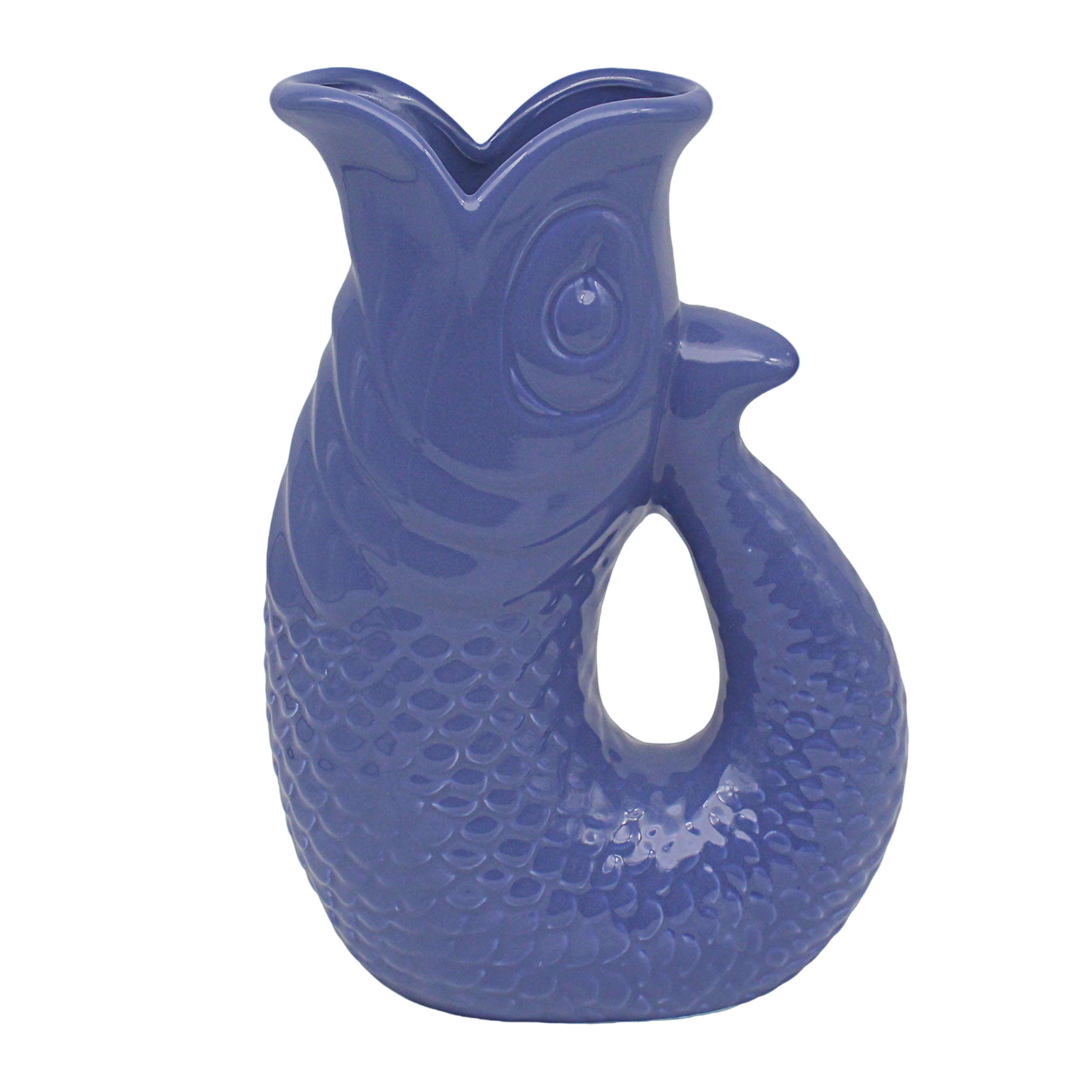 L & P Home & Gifts Blue 26Cm Lesser & Pavey Fish Jug Vase | Decorative Ceramic Flower Jug For Fresh & Artificial Bouquets | Stylish Home Décor Vase Alternative To Glass & Small Flower Vases