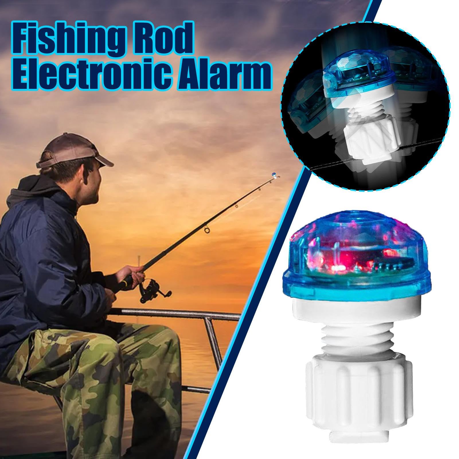 Fishing Rod Bite Alarm, LED Sensitive Electronic Fishing Alarm, Alert Bell for Casual Activity, Gear for Beginners & Experienced Anglers, 1.38 x 0.91 Inches