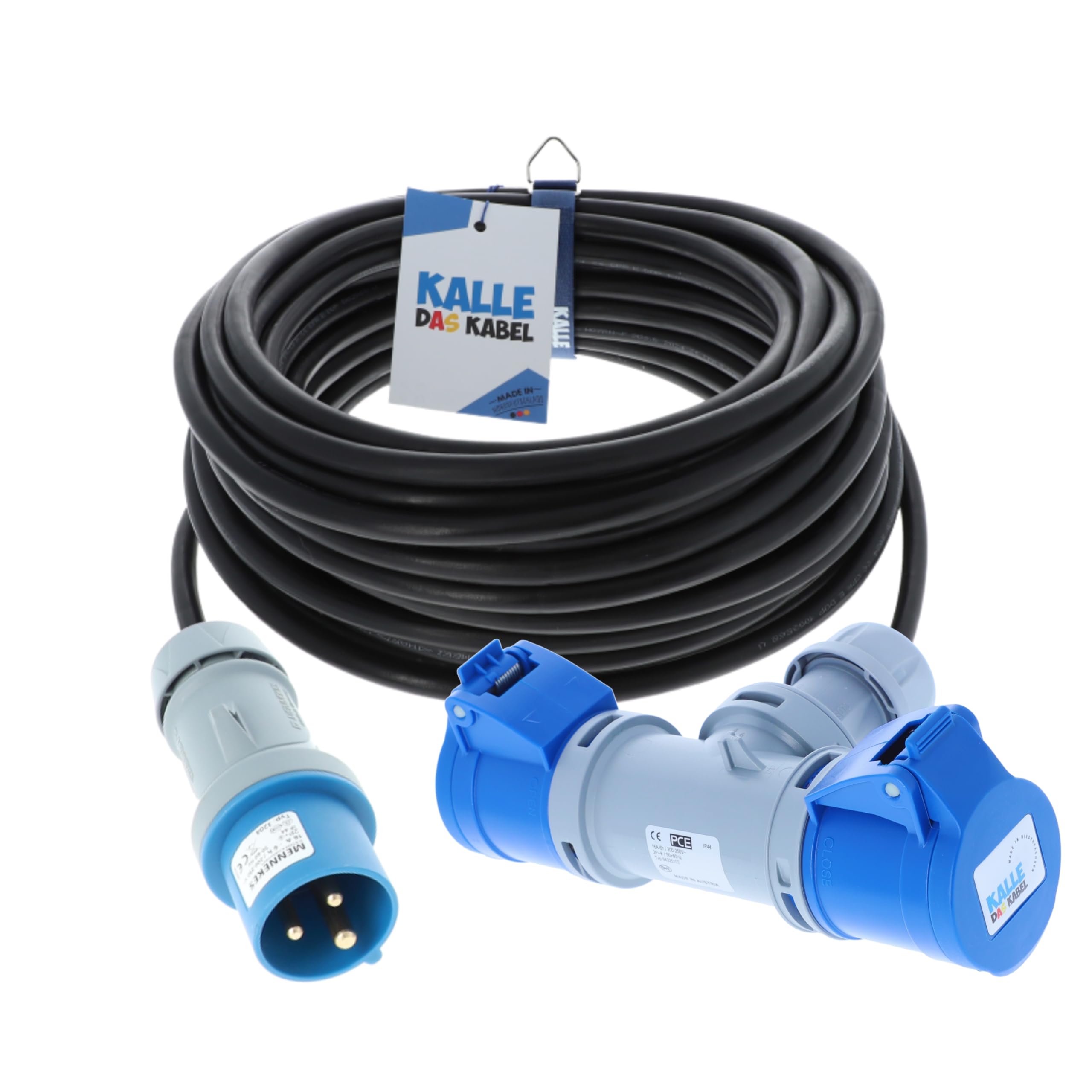 CEE Verlängerung KALLE Blue mit 2-fach-Kupplung 3G 1,5mm² 10 Meter