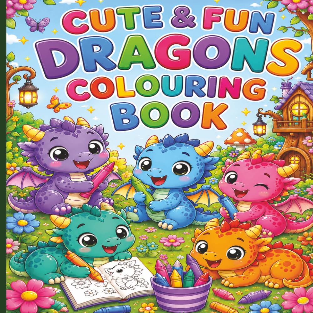 Cute & Fun Dragons Colouring Book