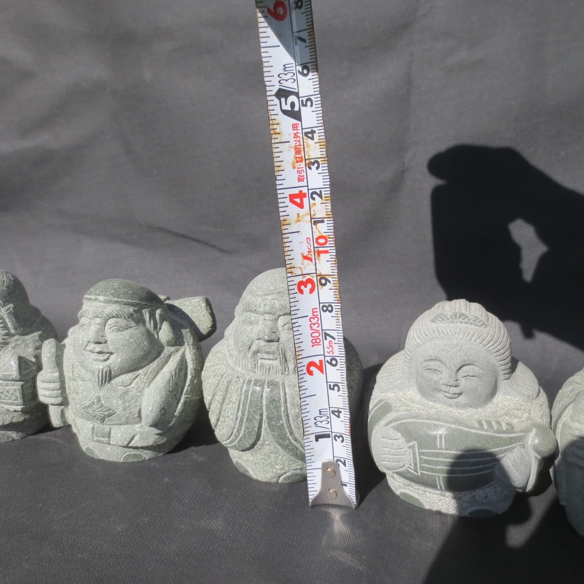 Amazon.co.jp: 七福神 置物 石 御影石 石材 彫刻品 オブジェ