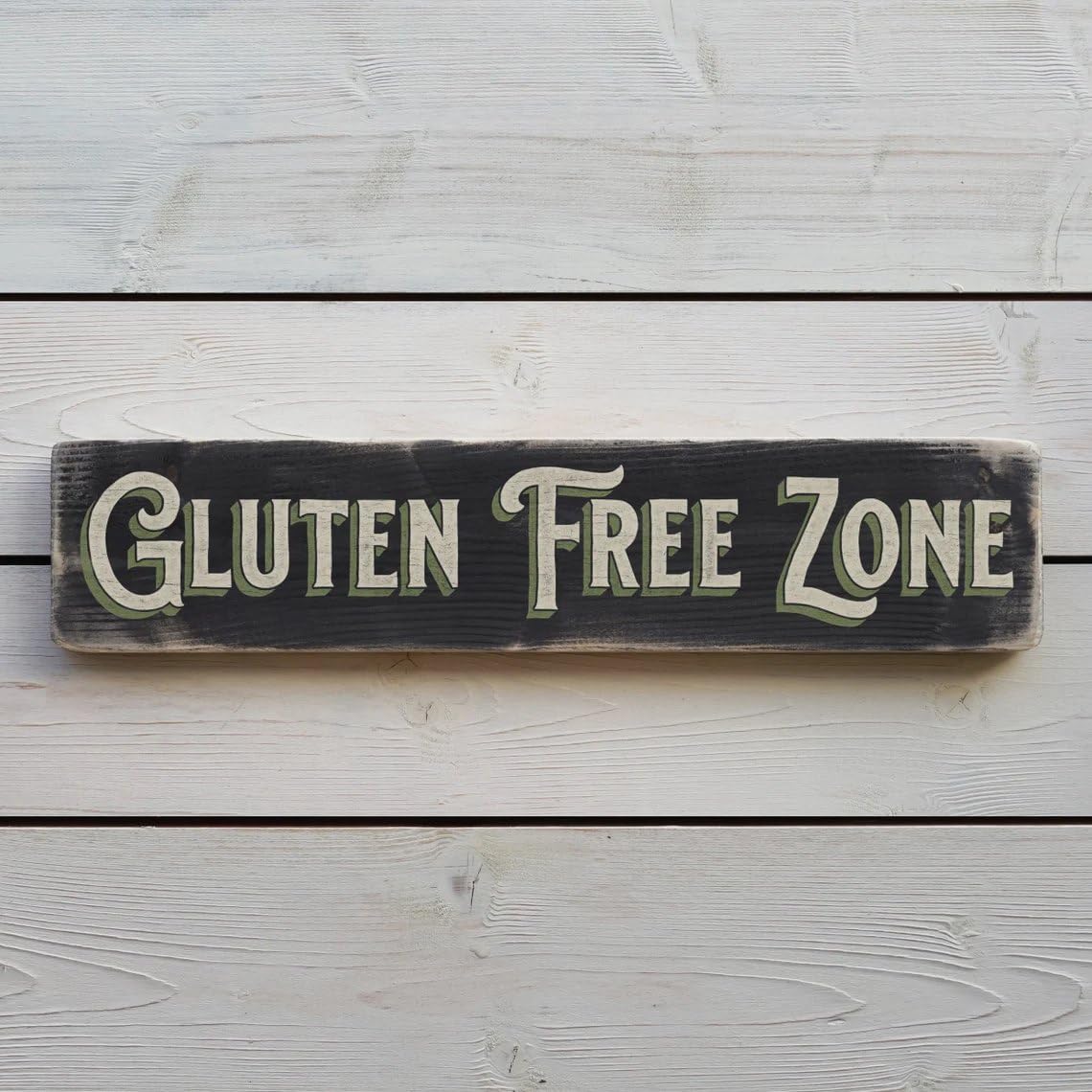 Jkfcbftp A79 Gluten Free Zone Vintage Style Sign Retro Home Gift,Farmhouse Sign,Housewarming Decor 4X16 Inch