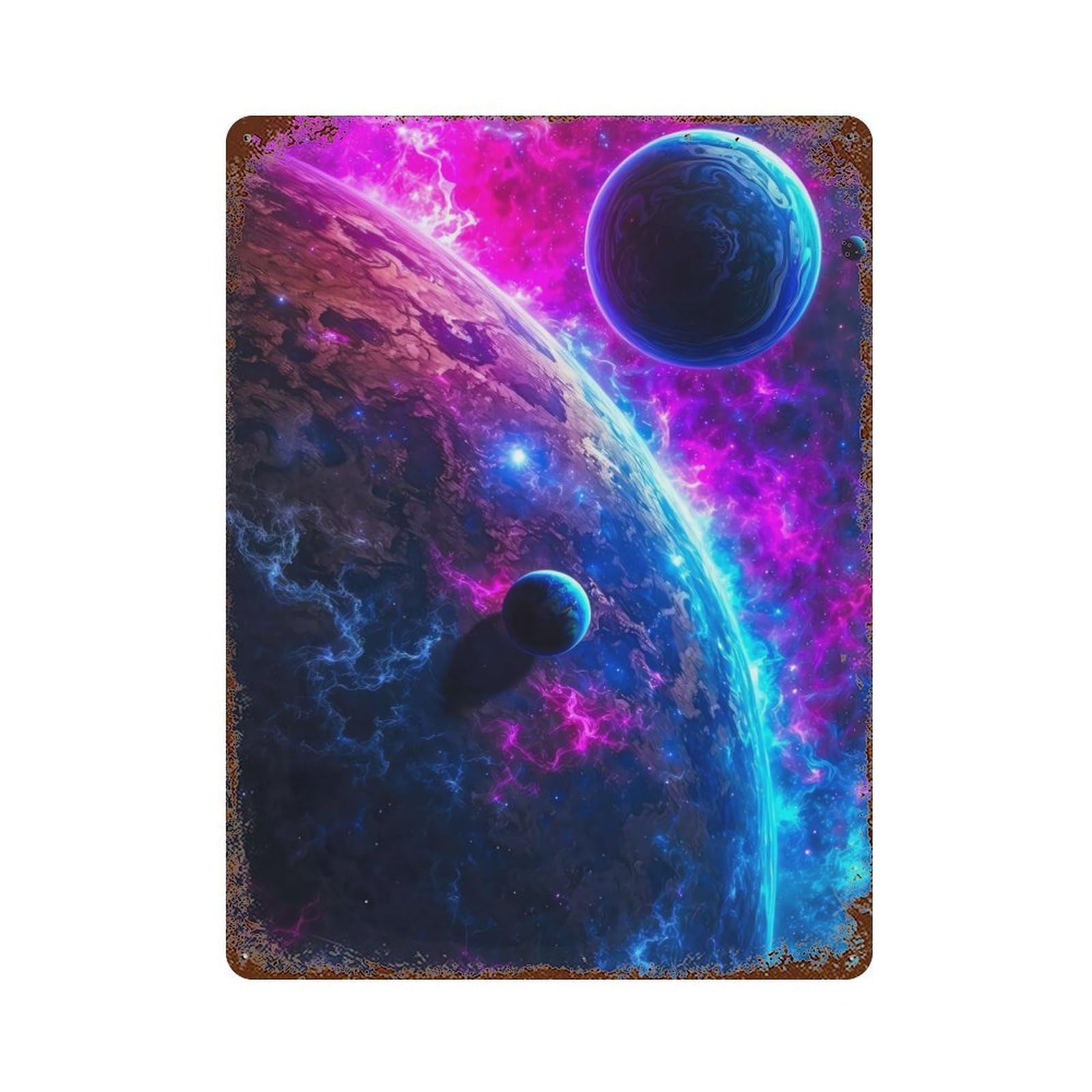 Cosmic Serenade Retro Metal Sign 15.7"x11.8", Classic Wall Plaque for Garage, Pub Or Kitchen
