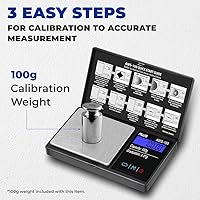 Vista 2 de American Weigh Scales 100g x 0.01g Digital Pocket Scale Precision Digital Scale LCD Display Grams Ounces, Jewelry Scale, Small Pocket Food, Negro