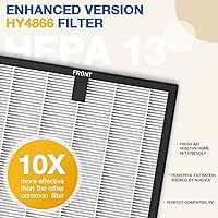 Vista 4 de Paquete de 2 filtros de repuesto HY4866 para purificador de aire MORENTO/WESTHEY HY4866 y purificador de aire YIOU M1, filtro H13 True HEPA 3 en 1