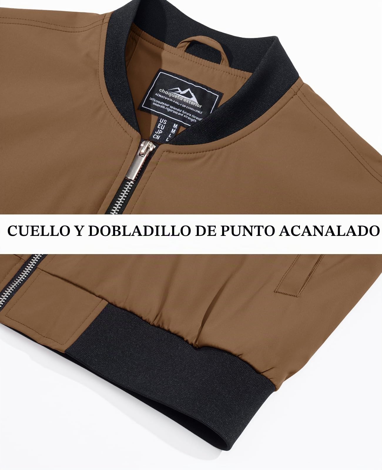 MAGCOMSEN Chaqueta bomber para hombre ligera con cremallera completa cortavientos casual