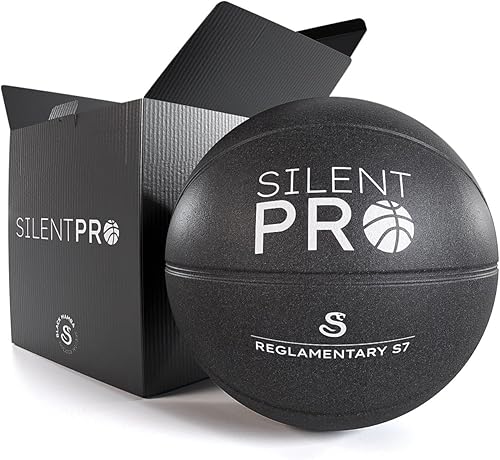 Baloncesto silencioso tamaño 7 (29.5 pulgadas) Baloncesto silencioso para regates en interiores Baloncesto de espuma premium, forma perfecta