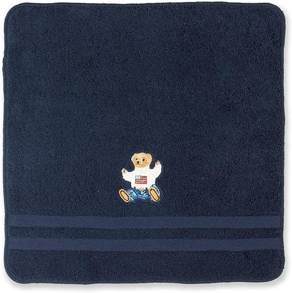 Amazon ラルフローレン Ralph Lauren ポロベアーウォッシュタオル 1 ネイビー ハンカチ 通販