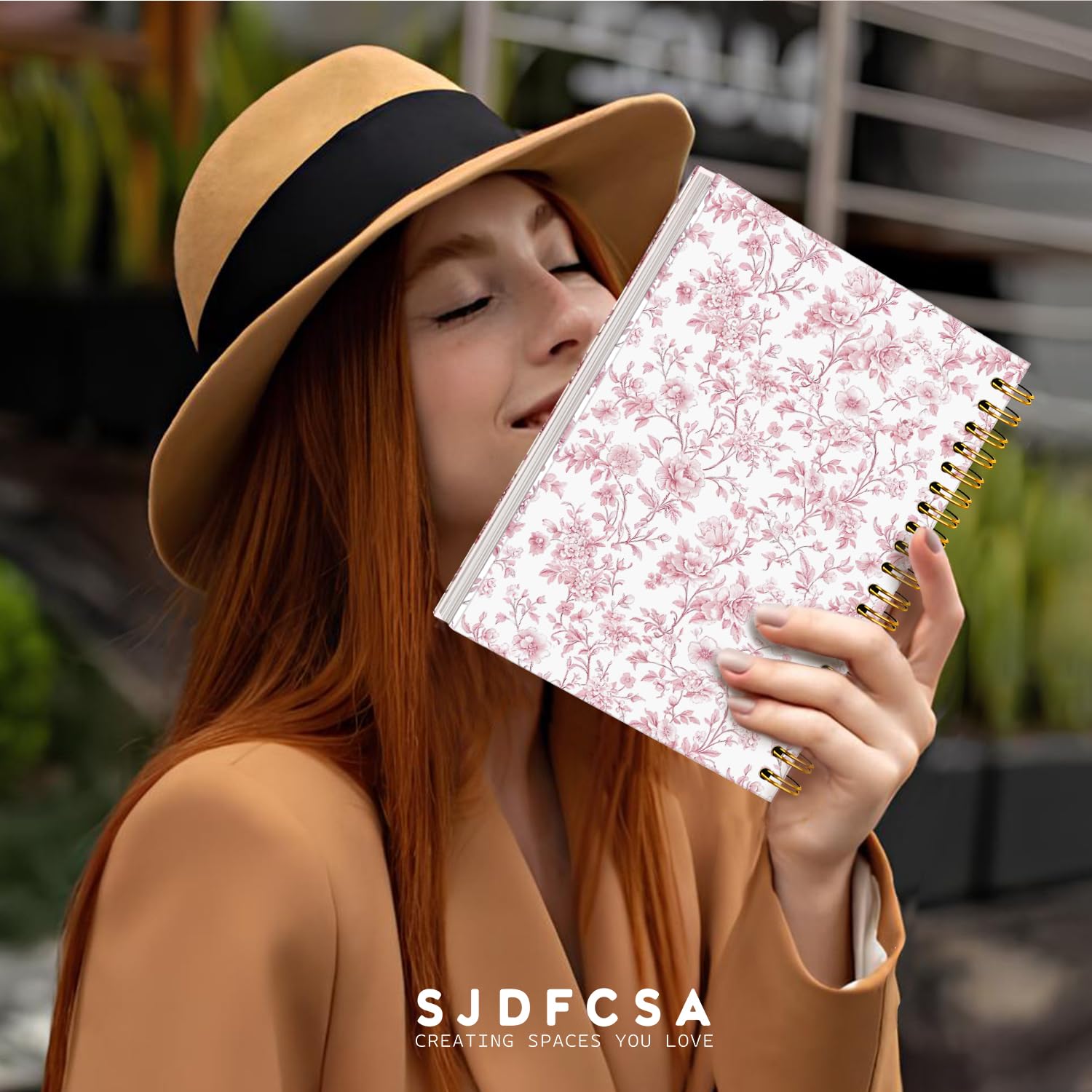 Taccuino floreale carino regalo per donne, coquette rosa, quaderno a spirale per ragazze adolescenti, diario estetico, 14 x 20 cm, forniture per scuola e ufficio