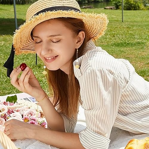 Miniatura 6 de UNICRAFTALE 30 dijes de hoja chapados en oro de 18 quilates, de acero inoxidable, dijes de ginkgo, colgantes de hojas de otoño, aretes colgantes