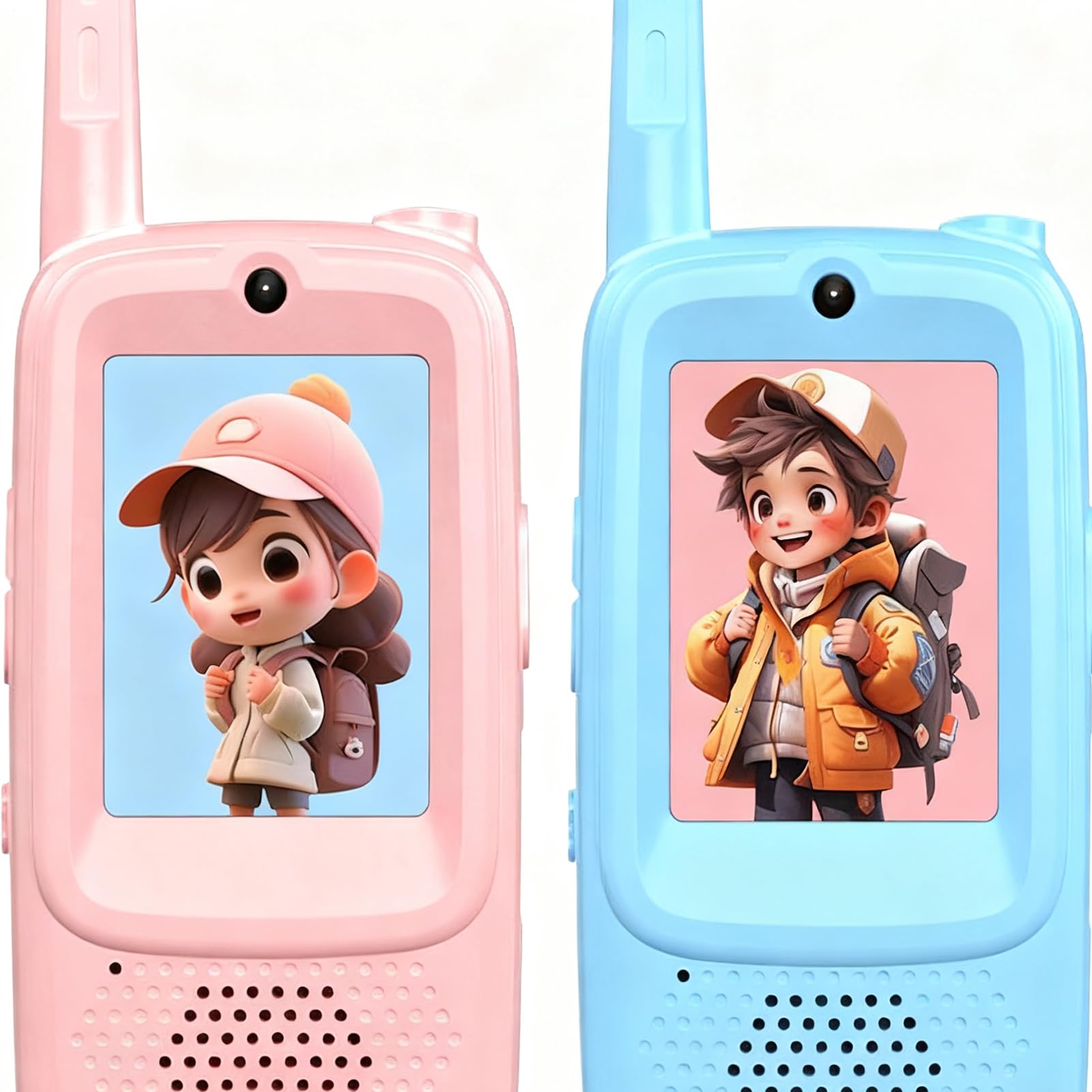 Dziecięce Talkie-Walkie 2 Sztuki Radiotelefon z Ekranem HD i 4 Zmieniaczami