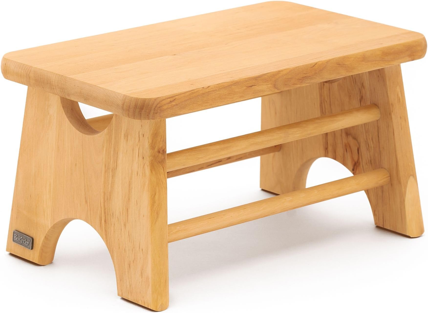 Tritthocker Kinder Massivholz - 2 Stufen Rutschfest - Für Bad & Küche - Skandinavisch