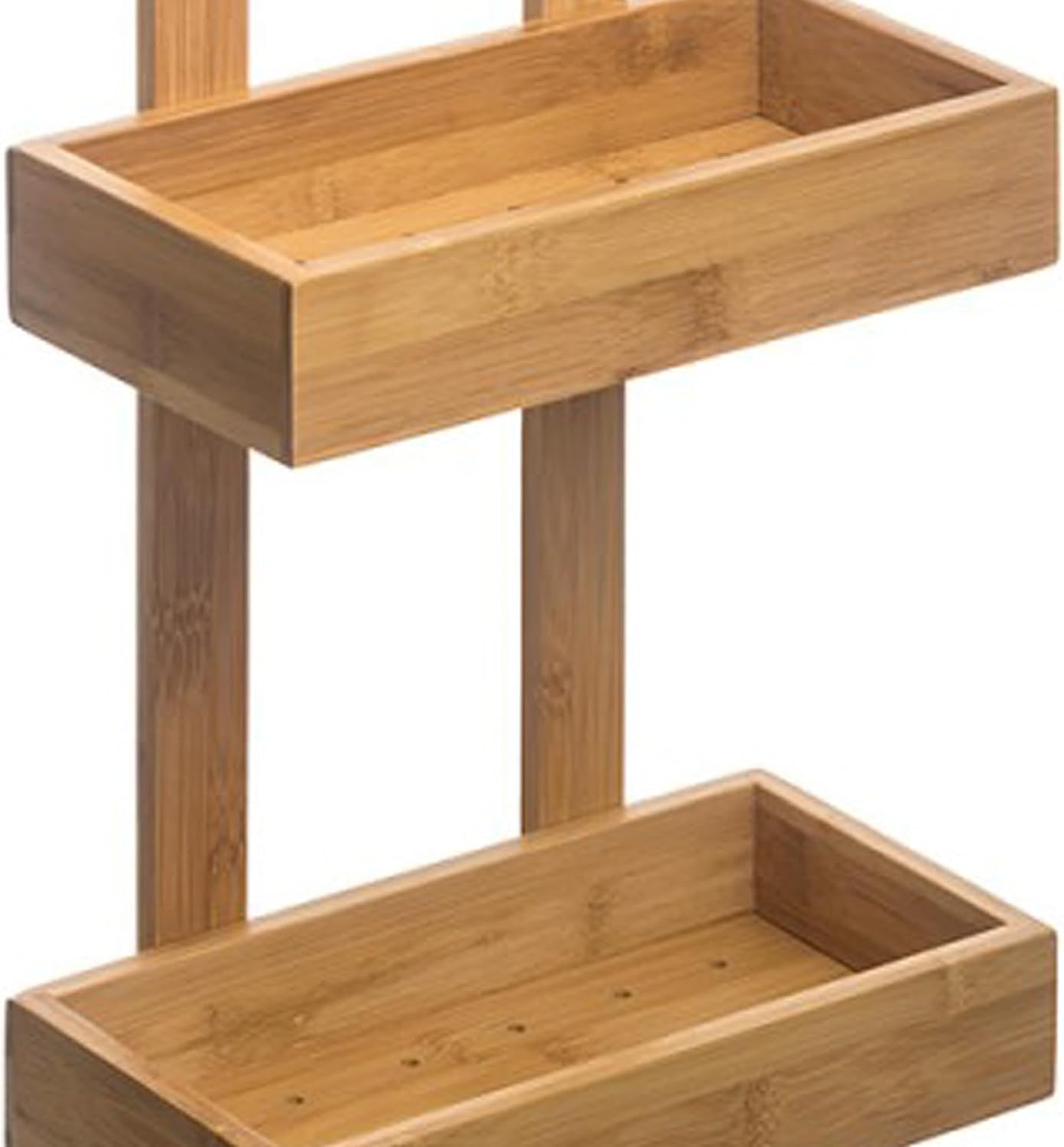 Well Home Bamboo Shower Caddy Organiser with 2 Shelves