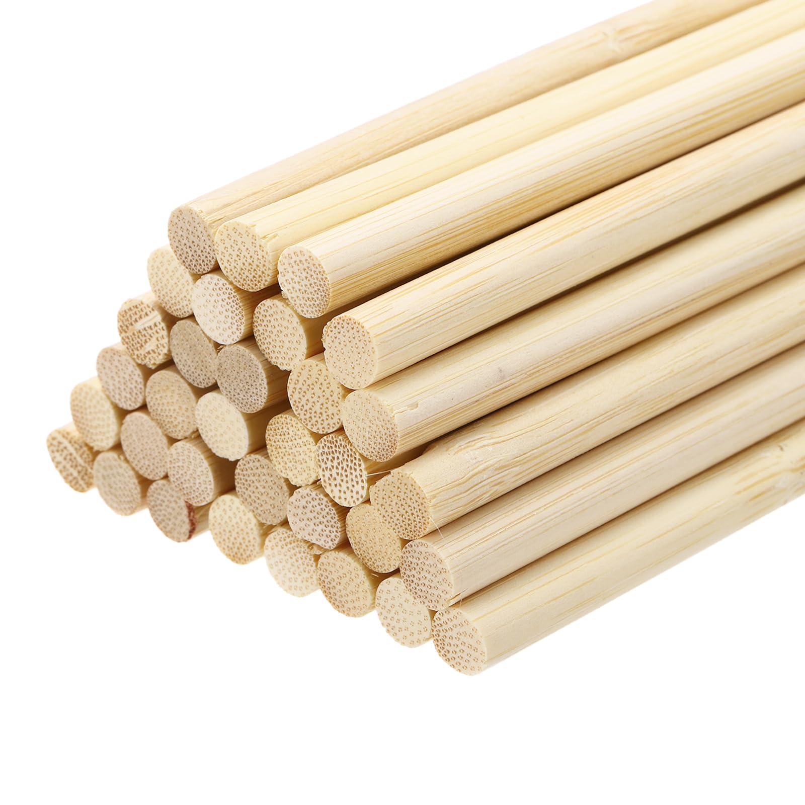 Tiges en bois brut PATIKIL 1.9x20.3 cm | 120 bâtons de bambou naturel pour loisirs créatifs