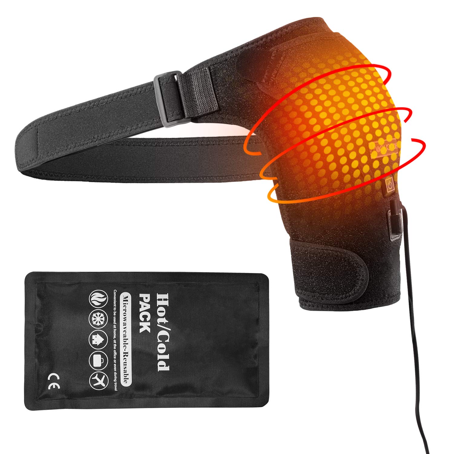 Buy UPGRADE Heated Shoulder Wrap Brace Infrared Heating Shoulder Pad