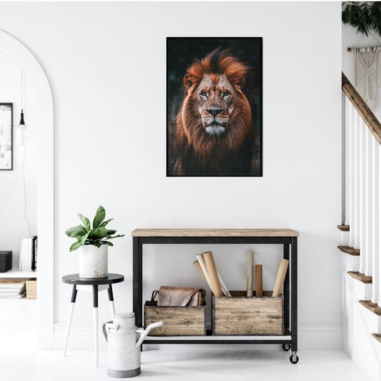Puzzle 2000 Pieces Lion Grand Puzzle Classiques en Bois pour Adultes, Jeux Amusants/Colorés/Impossible/Difficiles, Cadeau d'anniversaire de Festivals pour la Famille Amis Cadeaux, Animal M-1799