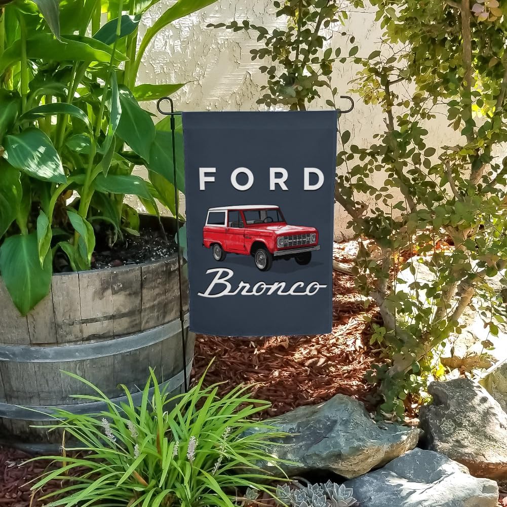 Ford Bronco '66 Illustrated Garden Yard Flag