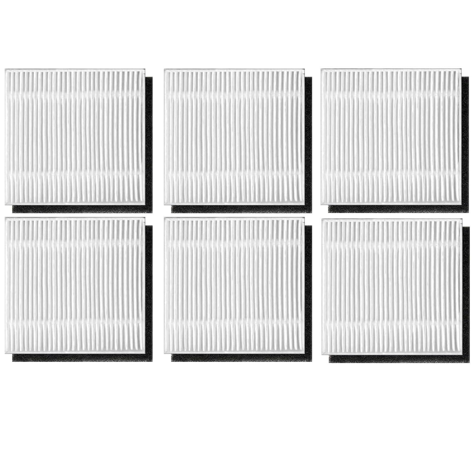 6 Replacement HEPA Filters for Eufy Clean L50 / L50 SES / L60 / L60 Hybrid Robot Vacuum Cleaner, Washable Accessories