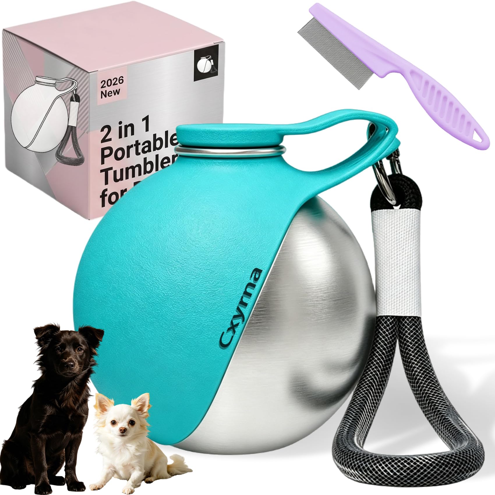 Pet Supplies : 2 in 1 Portable Tumbler for Dogs, 2026 New 10Oz