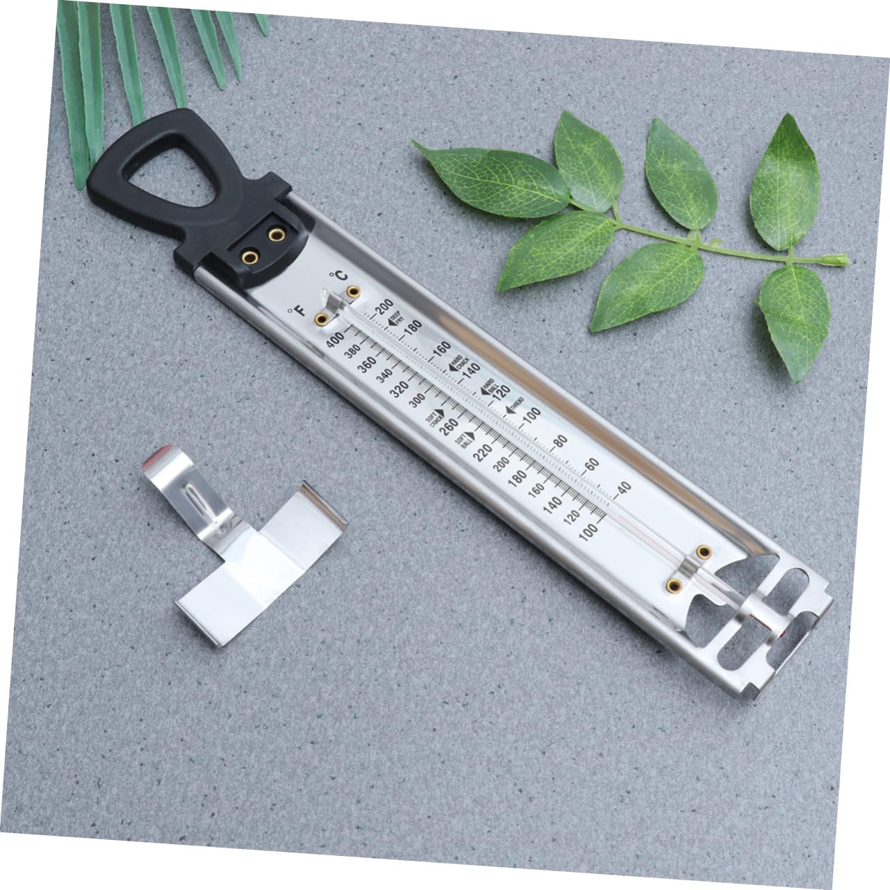 SHOWERORO 2pièces Thermomètre à Sucre Et Candy Double Échelle De Thermomètres De Cuisine Suspendus Pour Mesurer La Température Des Confitures Et Sirops Précis Et Facile à Lire