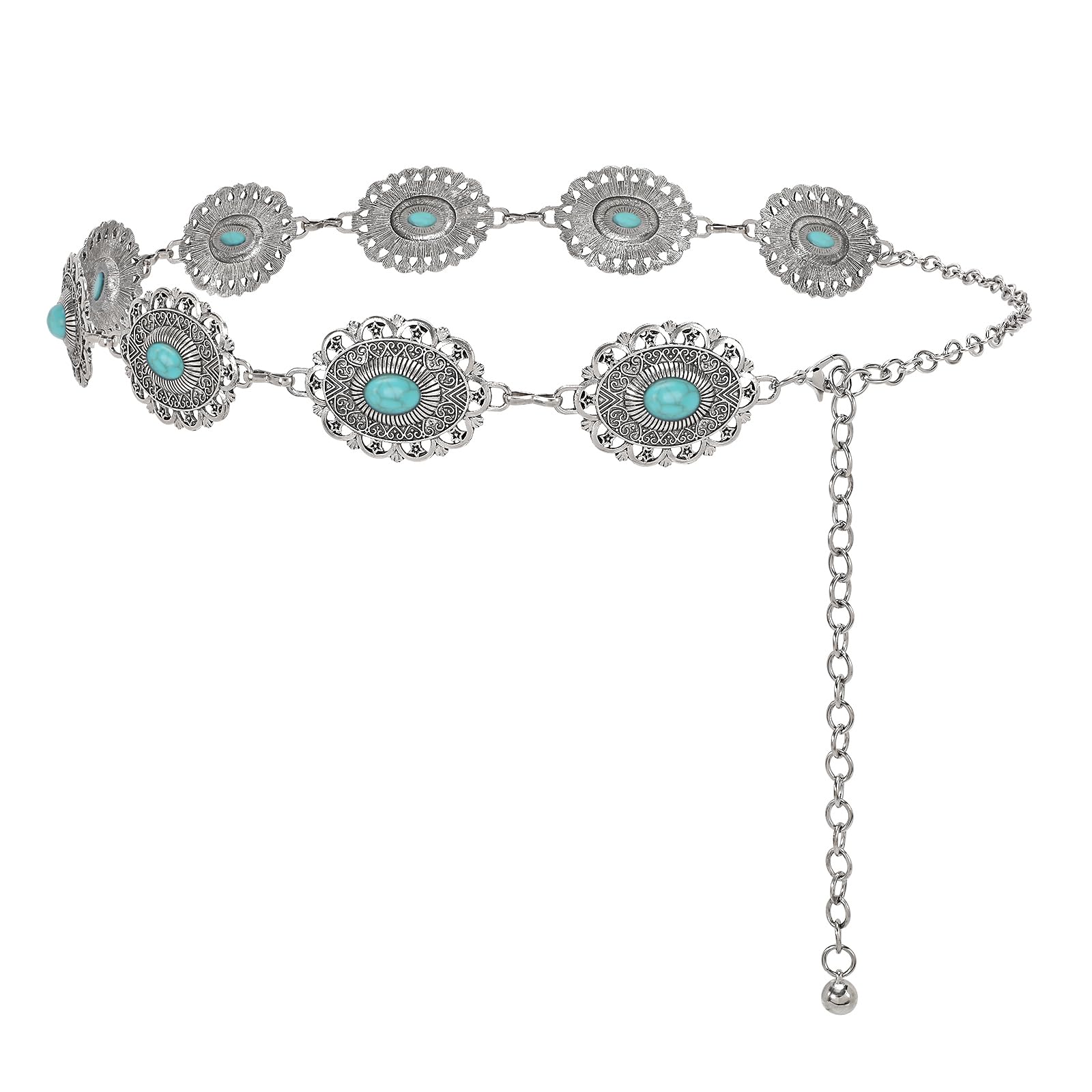 新品未使用品ARROW NOVELTY CONCHO DIA LINK BELT Rhinestone Belt - #408 Longhorn Buckle Longhorn or Horse