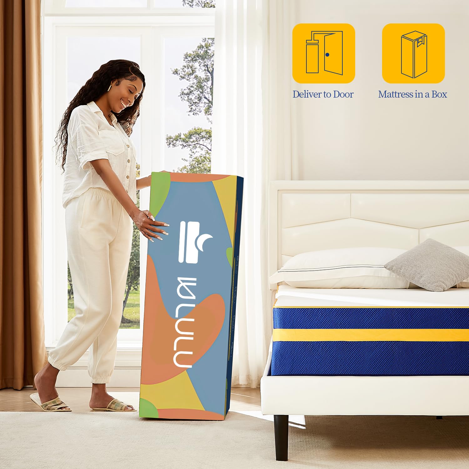 Amazon.co.jp: IULULU (イウル) クイーンマットレス 12インチ 低反発