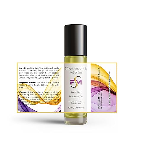 Miniatura 2 de Fragrances, Scents and More PerfumeAceite Corporal de Guisante Dulce (7 Tamaños) (1 Botella de 13oz Roll On (0.3 fl oz))