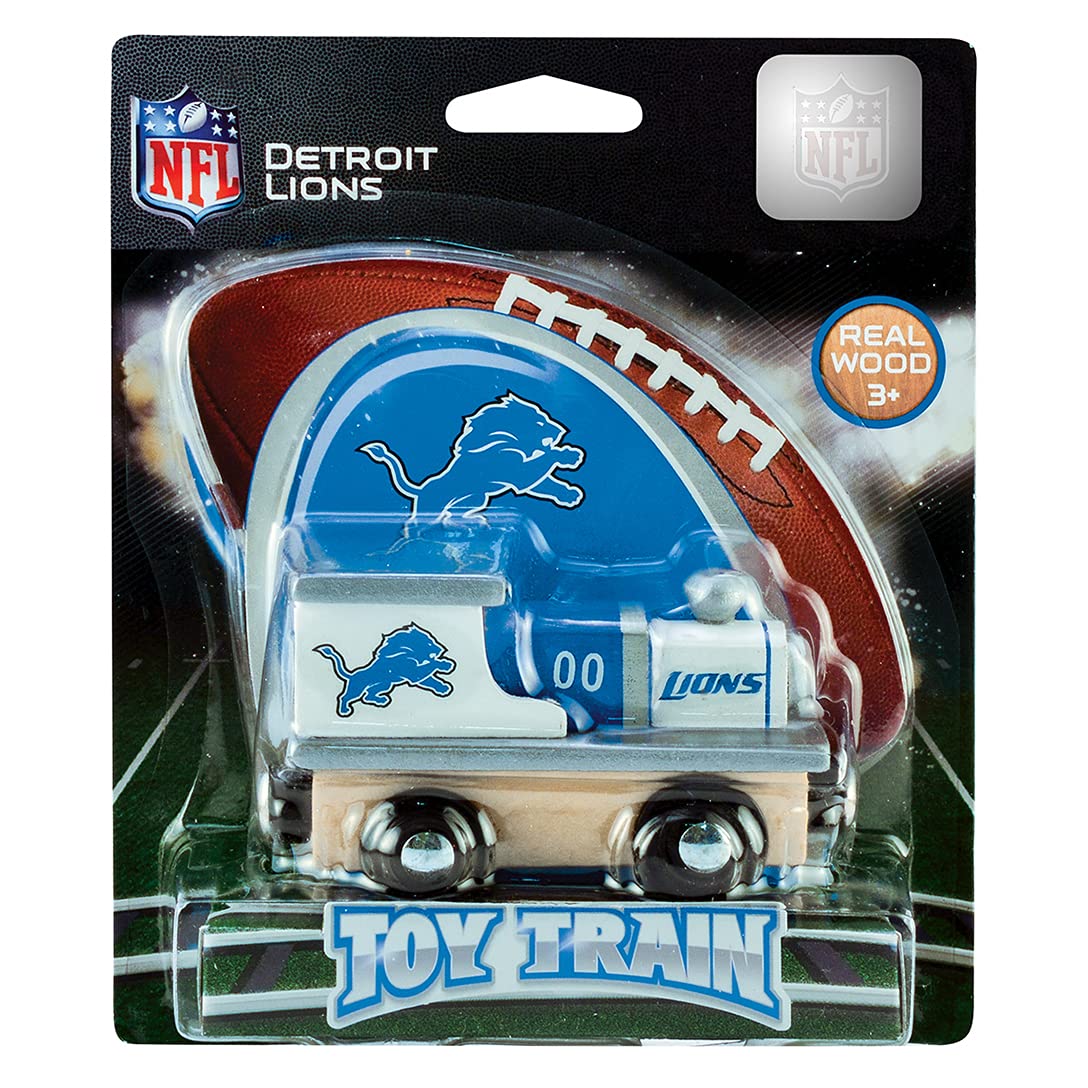 MasterPieces NFL Detroit Lions Real Wood Toy Train, For Ages 3+