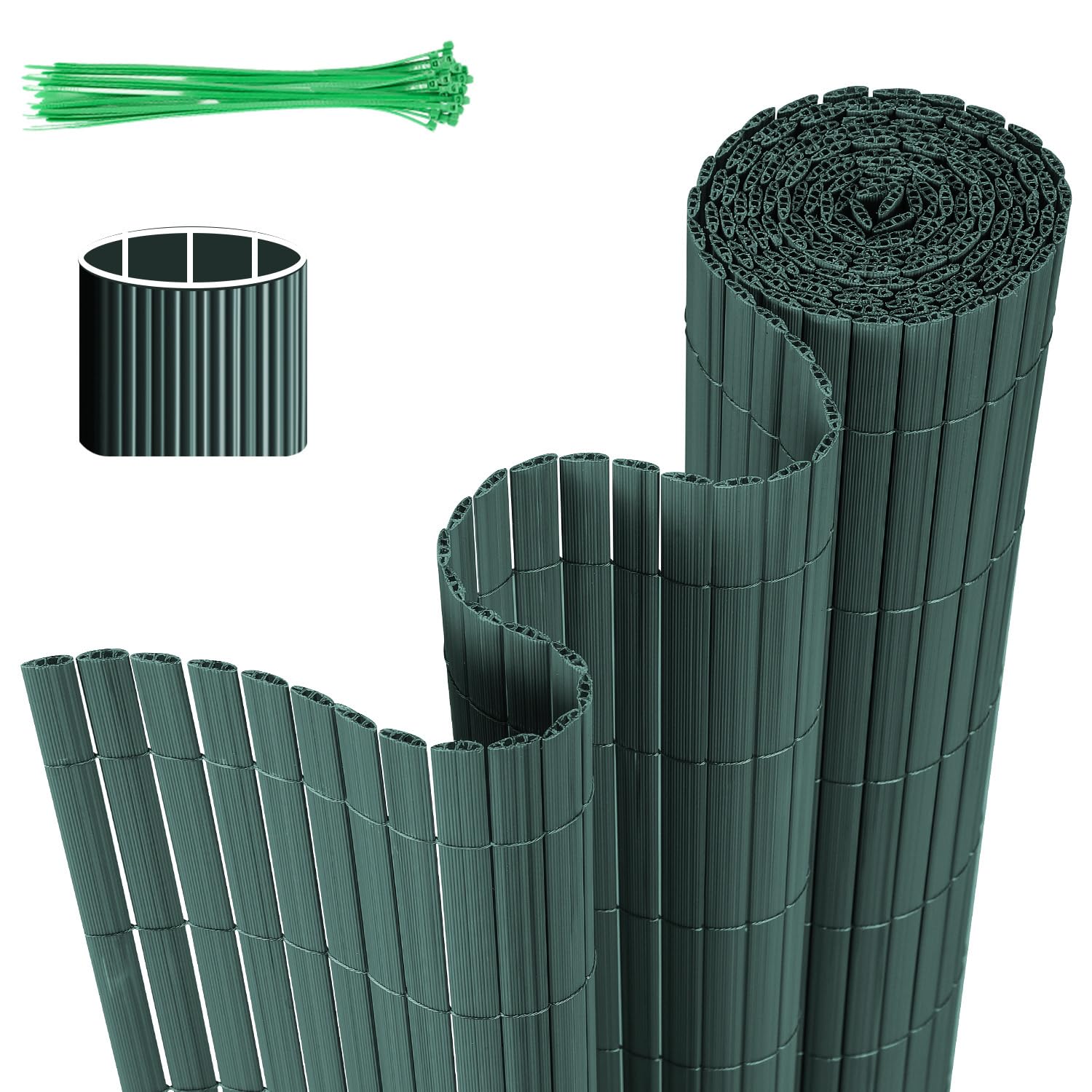 Brise-vue en PVC rigide triple renfort pour stopper le vis-à-vis du balcon