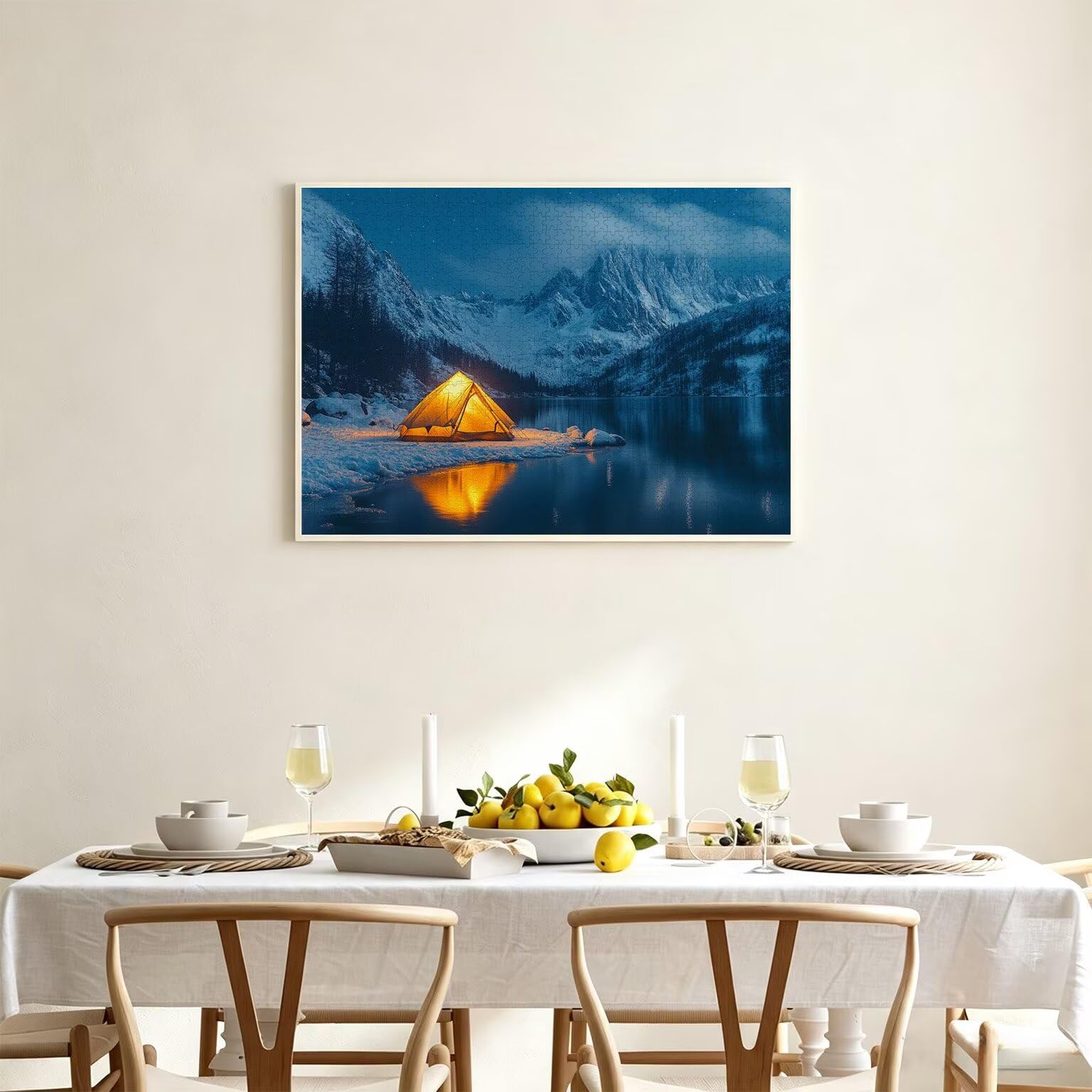 Puzzle dla dorosłych 2000, namiot Snow Mountain, 99x70cm, n-860