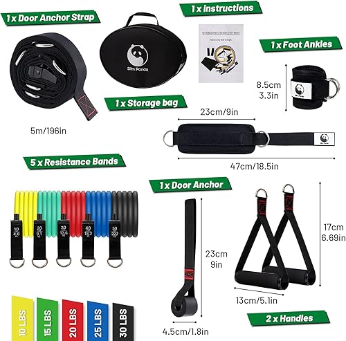 Miniatura 2 de Slim Panda Correa de anclaje de puerta para bandas de resistencia, accesorio de gimnasio portátil para fitness en casa, equipo de ejercicio de