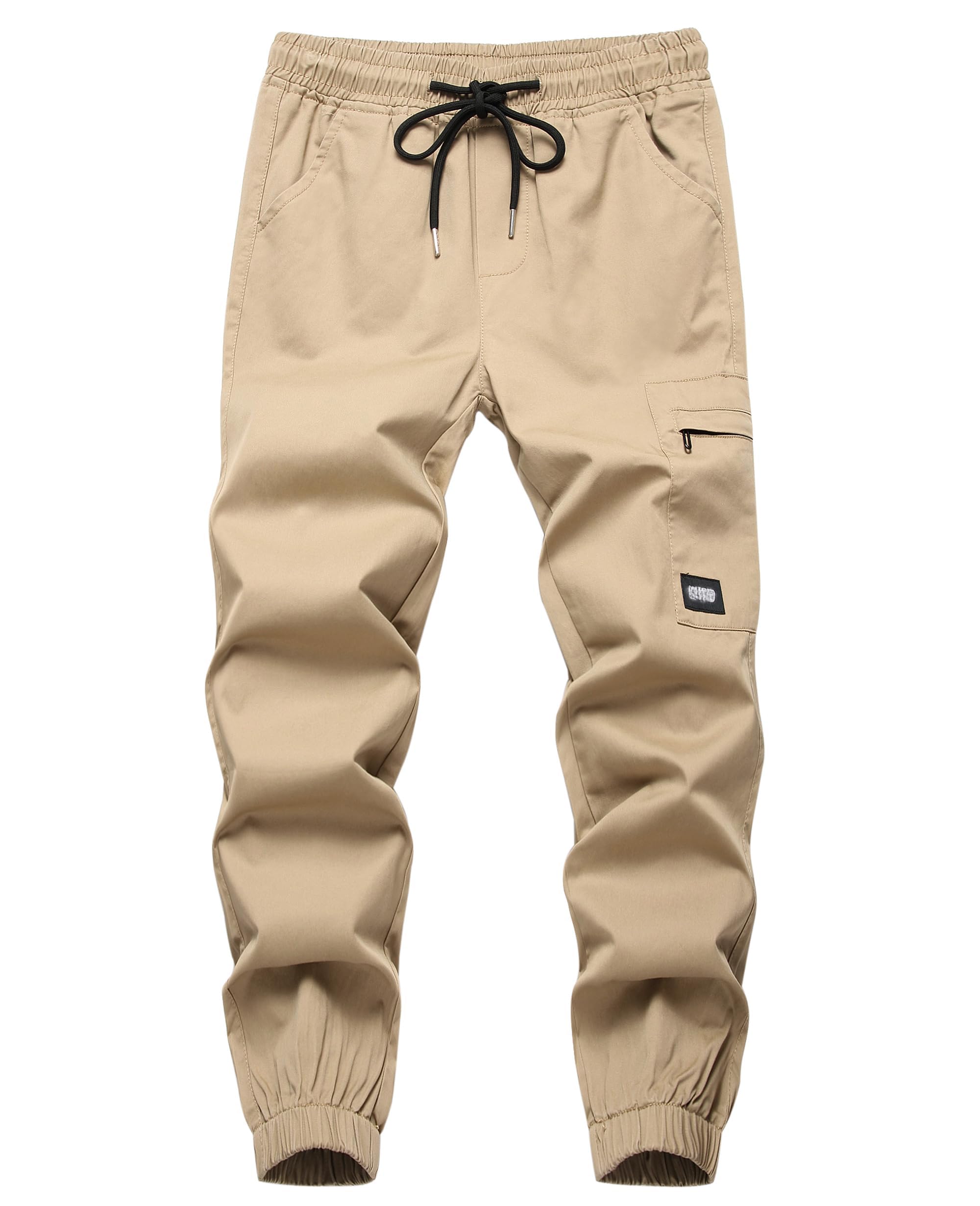 LOKTARC Boys Camo Pants Kids Pull On Drawstring Youth Camouflage Cargo Joggers